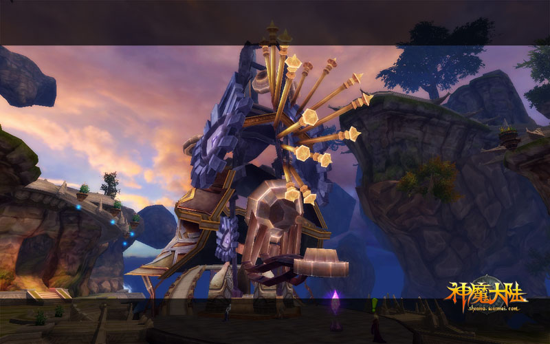 天上城堡在飞 《神魔大陆》浮空基地