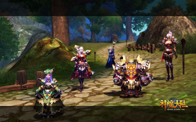 图片: 图1:《神魔大陆》实景截图—队友们.jpg