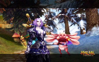 图片: 图3:《神魔大陆》实景截图—飞天小猪.jpg