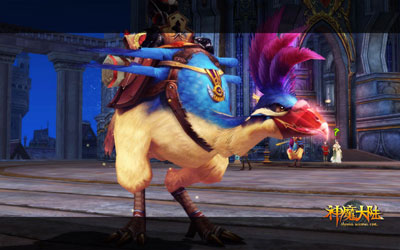 图片: 图1:《神魔大陆》实景截图—红喙驾到.jpg